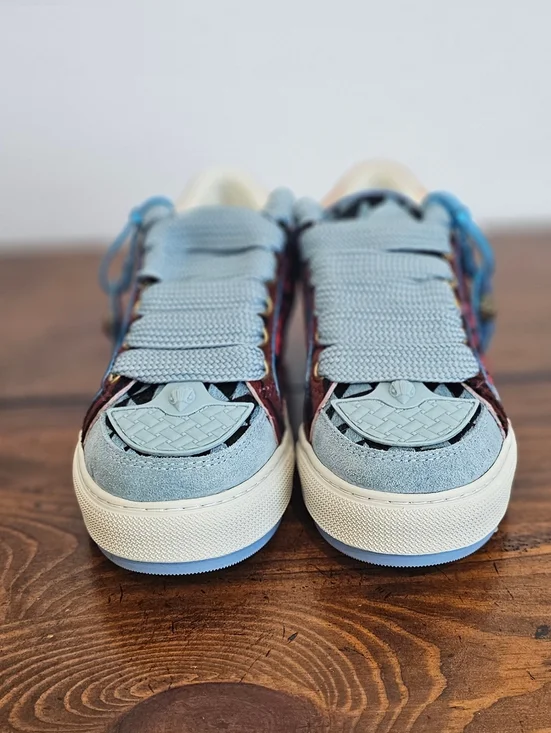 Kurt Geiger Womens Multicolor Leopard-Panel LowTop Sneakers/Shoes Sz 5.5, 6, 6.5 - Picture 2 of 10